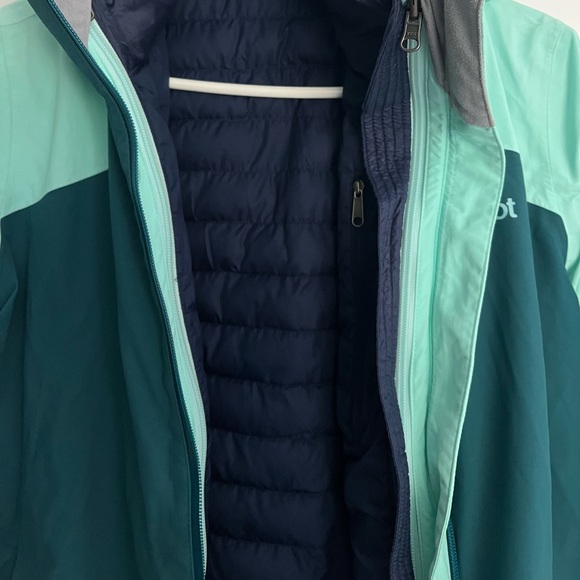 Marmot two in one ski jacket with puffer - Picture 3 of 10